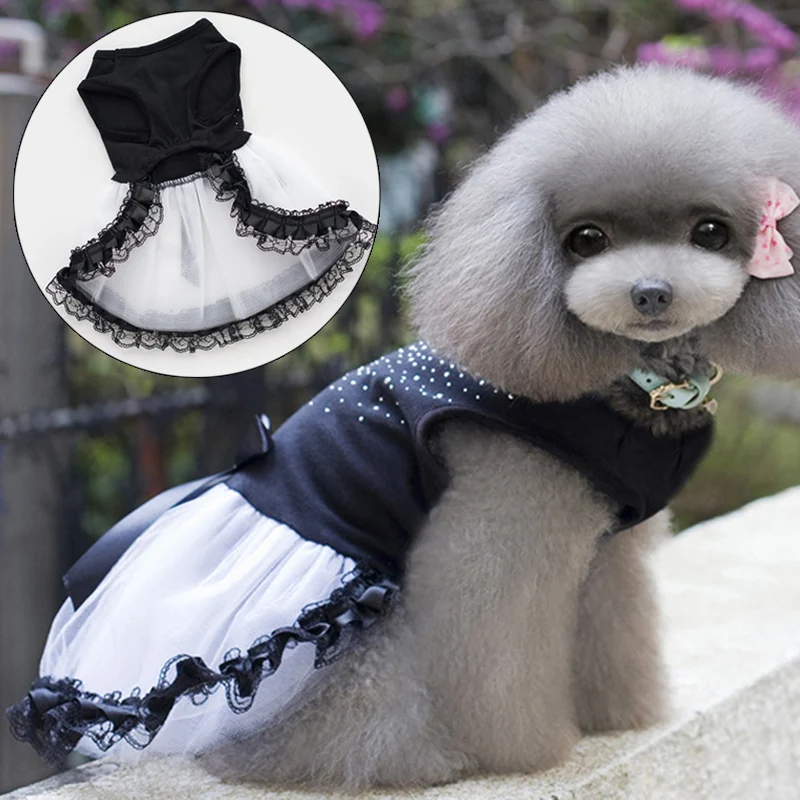 

Beauty Pet Dog Wedding Dress Summer Dog Clothes Dresses for Small Dogs Chihuahua Maltese Skirt Puppy Clothing sukienka dla psa