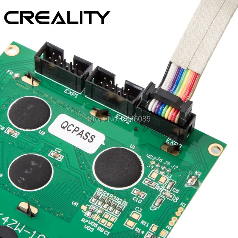 CREALITY 3d части принтера контроллер RAMPS lcd 12864 панель управления синий экран+ кабель для CREALITY Ender-3 Pro 3d принтер