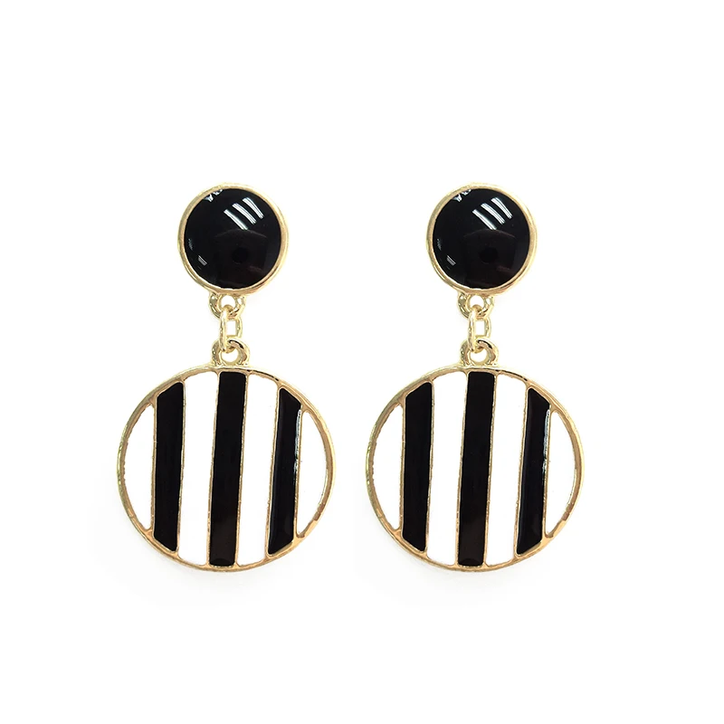 

Dangle Earrings New Pattern Vintage Geometric Women Round Korean Fashion Retro Style