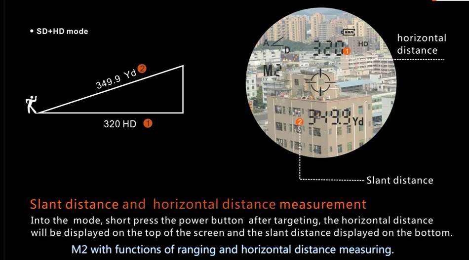 Высокая точность HD 3000 м дальность для охоты цифровой лазерный дальномер монокулярный телескоп лазерный дальномер для гольфа