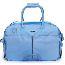 Синяя грубого помола, двойная скрепленная полиэфирная парусиновая переноска для собак, модная маленькая сумка для щенков