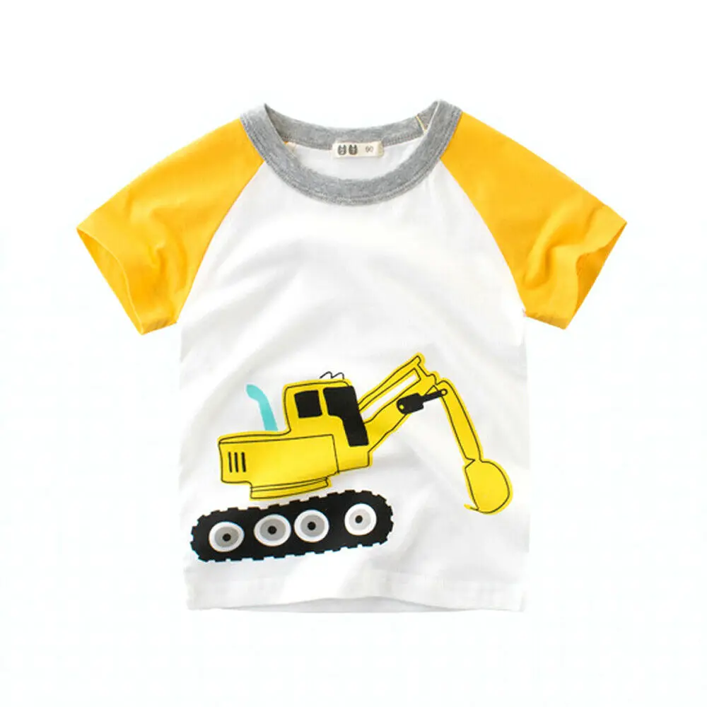 

1-10 Years New Fashion Toddler Baby Boy Cotton Short Sleeve Round Neck T-shirt Casual Clothes Tops Tee