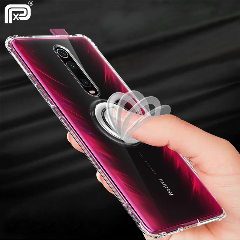 Для Xiaomi mi 9 T Red K20 Note 7 Pro Y3 чехол прозрачный выталкиваемый держатель кольца Мягкий