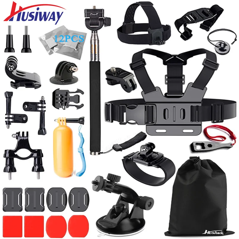 Набор аксессуаров Husiway для камеры Gopro Hero 6 Black 5 4 Session комплект Xiaomi yi 4K Campark Akaso Eken Gitup