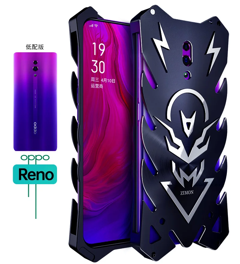 Роскошный чехол Zimon Thor для OPPO Reno 10X Z 2Z 2 Heavy Duty Armor металлический бампер алюминиевый