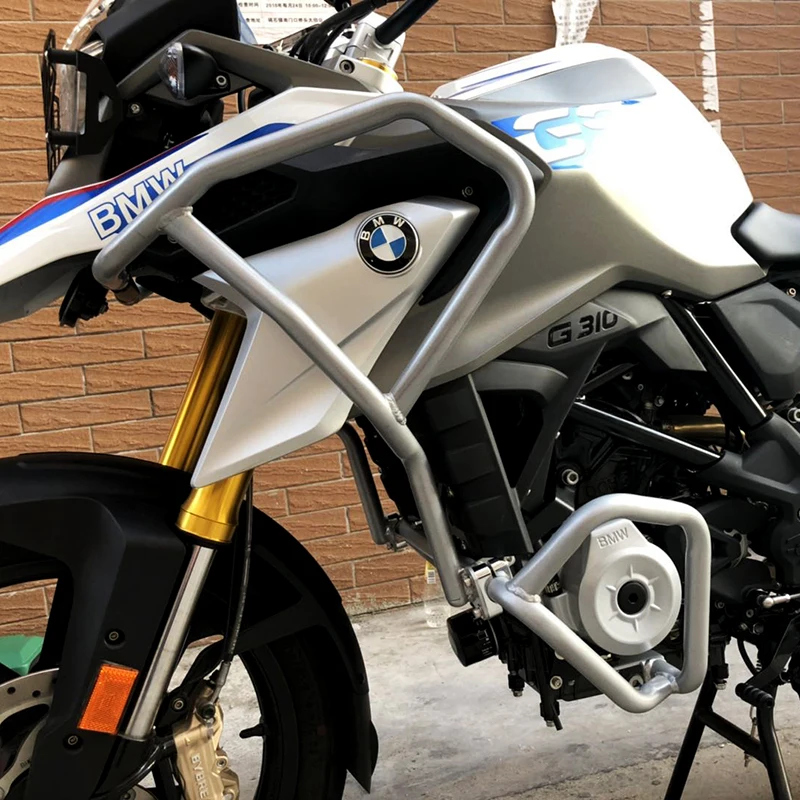 Для BMW G310GS Верхняя и нижняя рама двигателя мотоцикла, защита от краш-баров, защита шоссе, серебро и черный