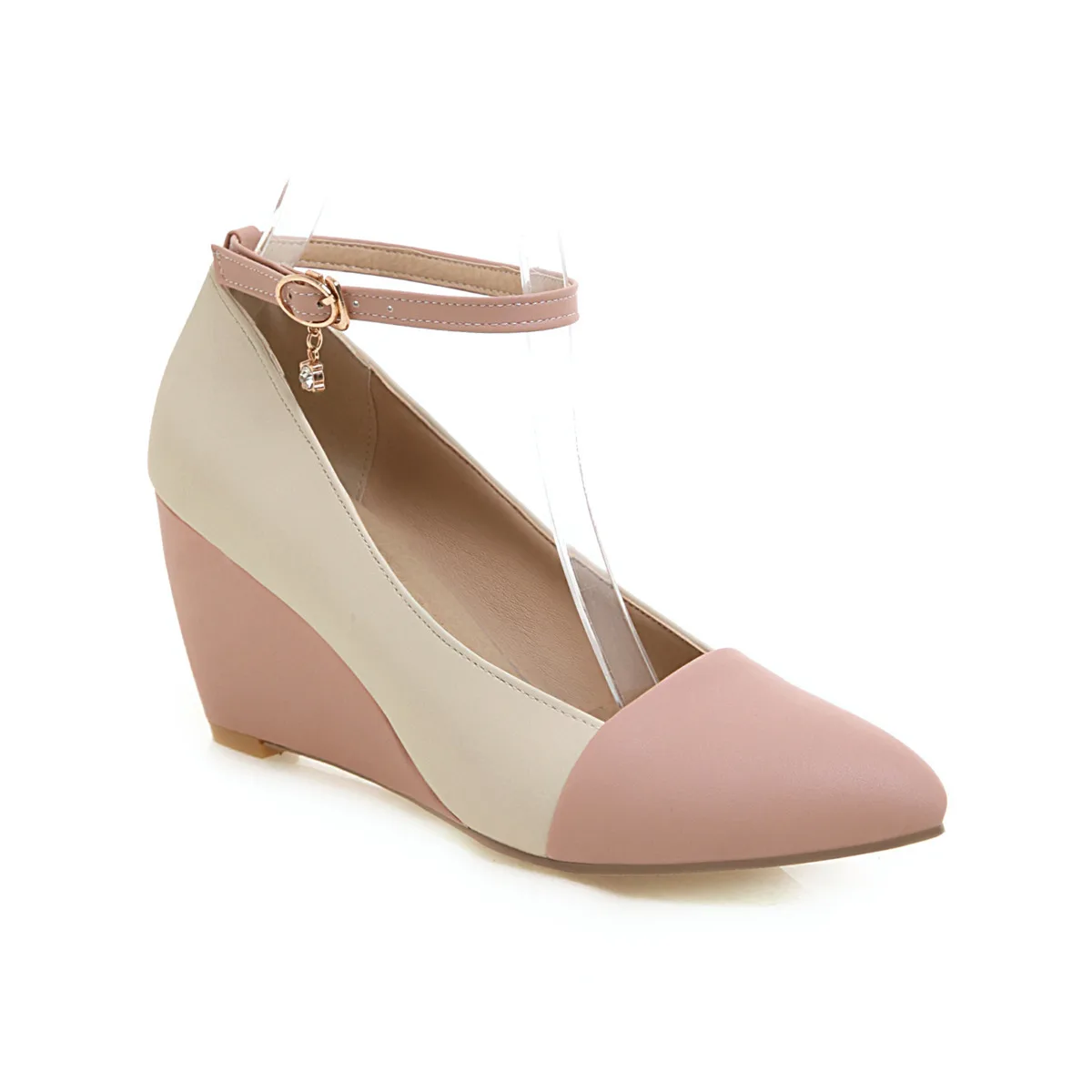 

2019 new age season high with wedge lighter color matching shoes female 40-43