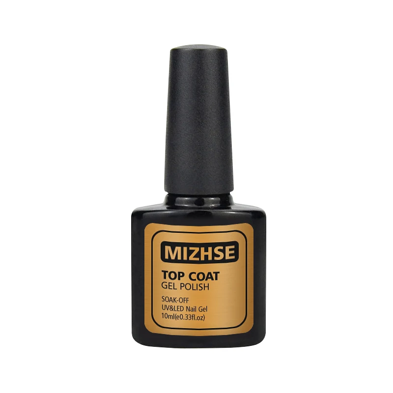 MIZHSE 10ml Reinforce Top Coat Protect Nails UV Nail Varnish Polish Soak Off Nail Primer Top Coat Nail Art Professionals UV Gel