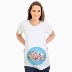 Забавные Дизайн беременности футболки для беременных топы для сна беременных футболки мама, чтобы быть летом с коротким рукавом Одежда для