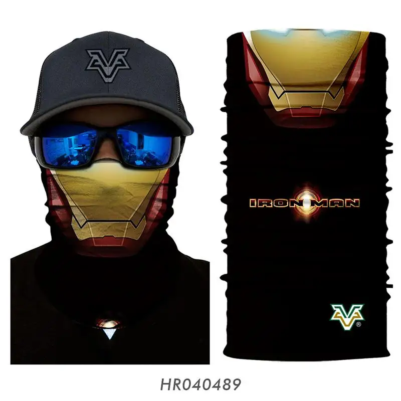 3D велосипедная маска для лица Marvel DC Ironman шарф супергерой бесшовная бандана многофункциональный головной убор Хэллоуин Лыжная Балаклава Бандана