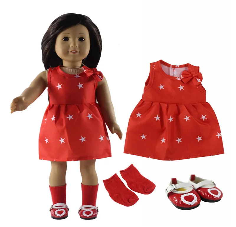 1 Set Doll Clothes for 18'' American Doll Handmade Fashion Lovely