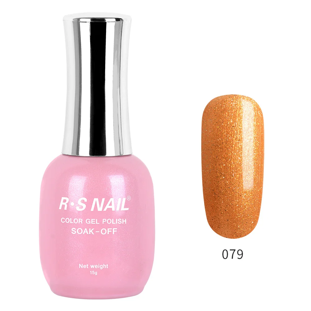 RS NAIL Новая серия Гель-лак для ногтей УФ светодиодный Гель-лак 120 цветов Гель-лак профессиональный маникюрный набор гель-лаков 15 мл - Цвет: 079