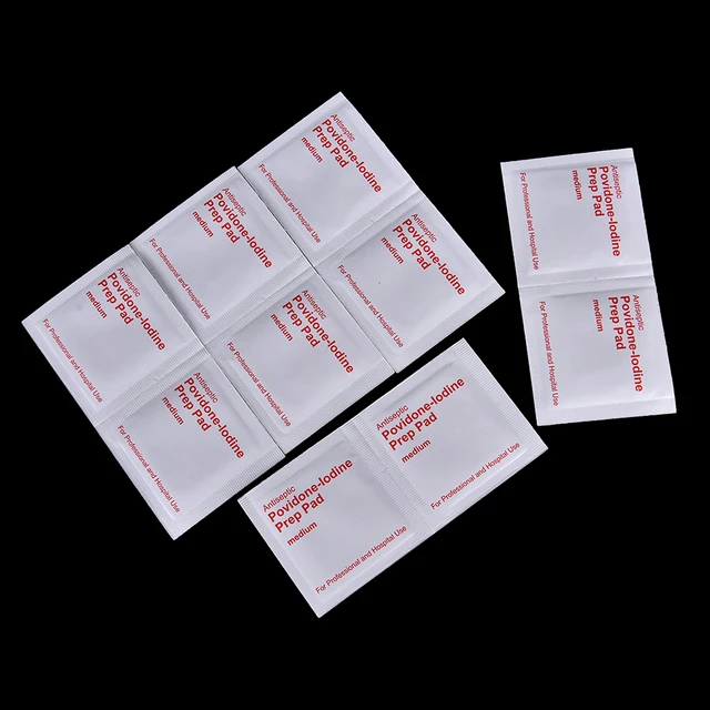 10pcs/box Alcohol Iodine Disinfection Tablet Iodine Pad Swabs Wipes Medical Iodine Cotton Sheet
