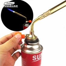 Queshark Butane Burn Blower Welding Outdoor Camping BBQ Brazing gas Torch lighter Flame gun for Kitchen