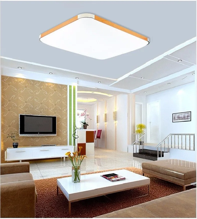 Conduziu a Luz de Teto para Casa Sala de Estar Sala de Estudo Lâmpada do Teto Luminárias de Iluminação Arte Acrílico Quarto Lâmpada Comercial 110-240v 17 Cheap Luzes de teto