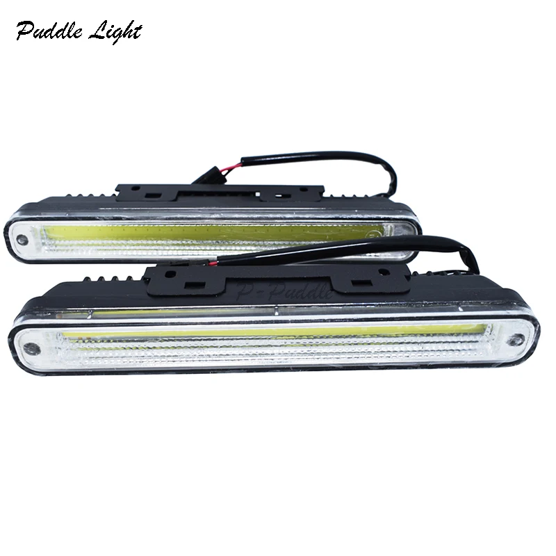

2x 20cm COB LED Super White DRL Lamp Vehicle / Car Daytime Running Light With Installation Bracket Warning / Security Lamp