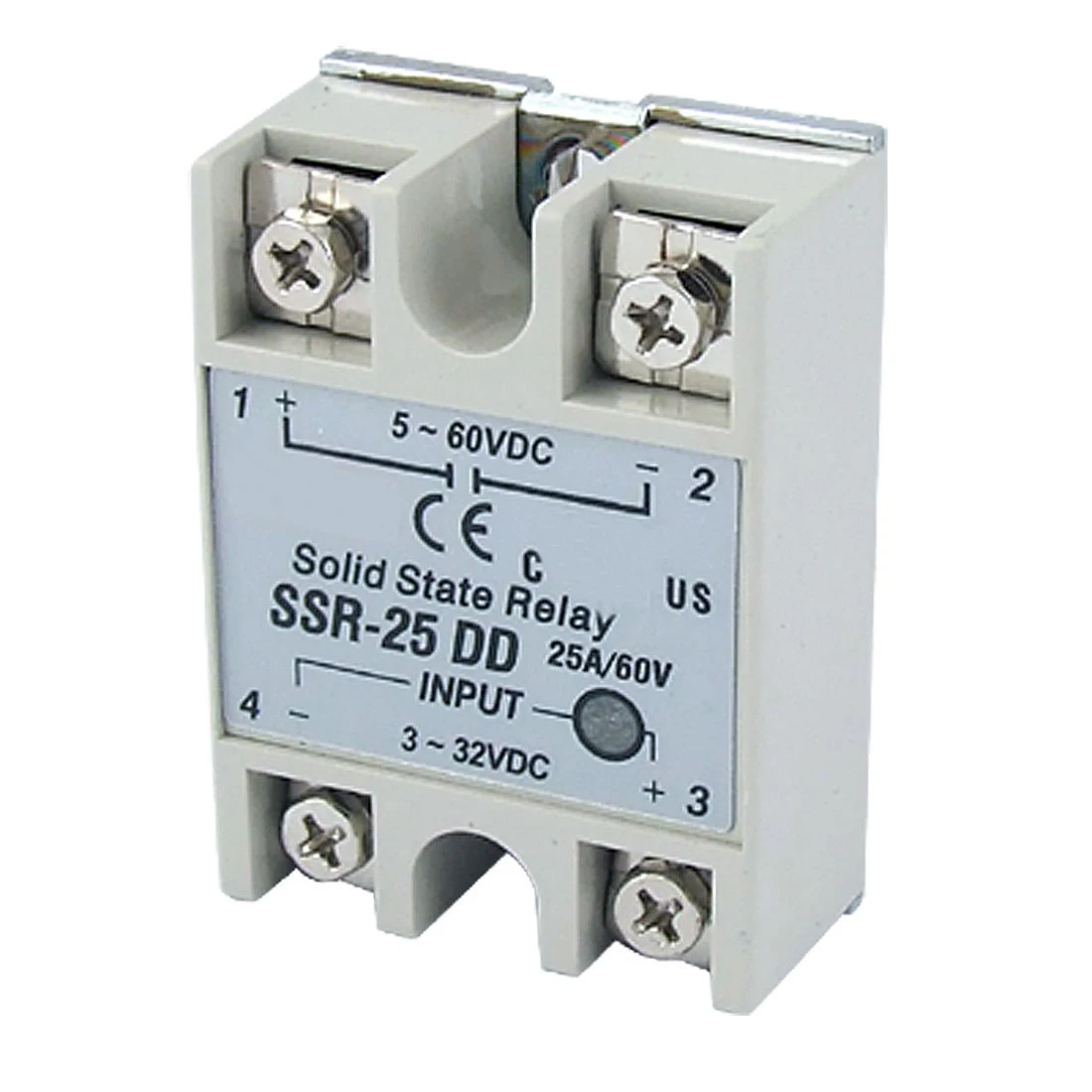 

10x New Plastic Metal Solid State Relay SSR DC-DC 25A 3-32VDC/5-60VDC