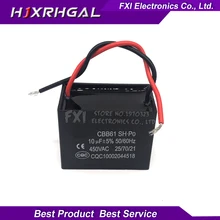 2pcs CBB61 10uf starting capacitance AC Fan Capacitor 450V CBB Motor Run Capacitor
