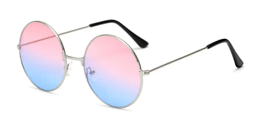 Dokly, Ретро стиль, хиппи, металл, Леннон, круглые солнцезащитные очки для женщин, металлическая оправа, Круглый Круг, тонированные линзы, солнцезащитные очки, супер хиппи, шикарный стиль