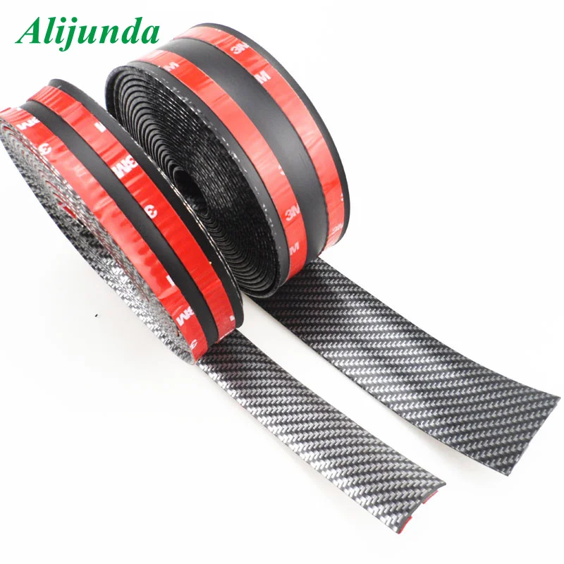 

Carbon fiber bumper trim strip car styling rubber strip threshold protection trim for Toyota Lexus ES250 RX350 Car sticker