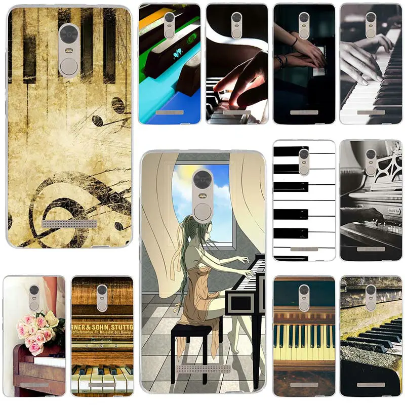 

Soft Mobile Phone Cases for Xiaomi Mi Redmi Note 3S 4 4X 4A 5 5S 5A 6 6X 6A 8 A1 Pro Plus Max 3 Piano Pianoforte Keys Play Music