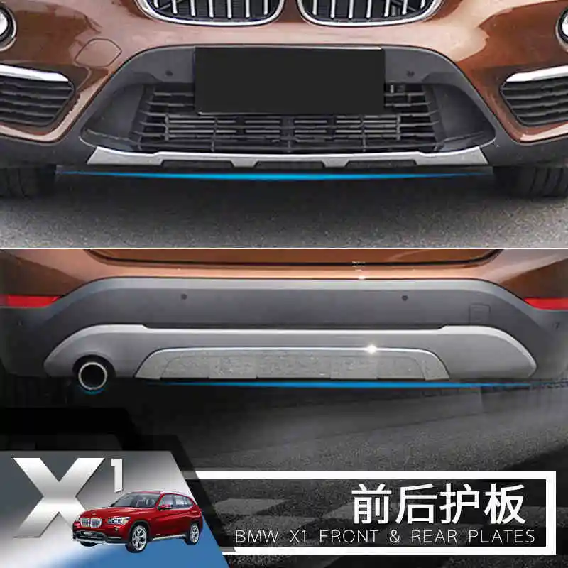 

Fit For BMW X1 2016 2017 2018 Front + Rear Bumper Diffuser Bumpers Lip Protector Guard skid plate