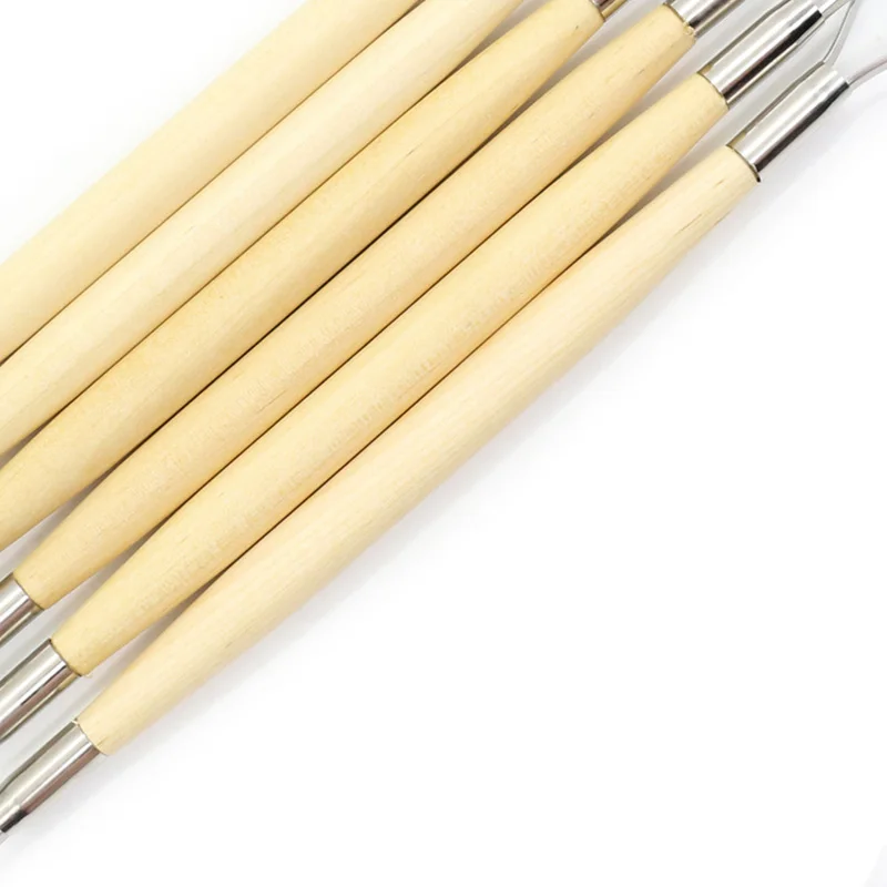 Carving Clay Sculpting Hand Chisel Modeling Making Tool Stainless Steel and Wood Round Pottery Hole Cutters Ceramic Set Kit|Инструменты