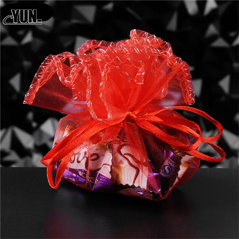 100pc Sachet Bag Sequins Dot Sheer Organza Wedding Party Favor Gift Jewelry Beads Candy Pouch Bag Gift Packing Bags Packaging 6D (15)