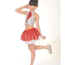 20 компл./лот Девушка Холтер Блёстки галстуков модели принцессы Тюлевое платье юбка Детская танцевальная одежда для представлений сценический костюм