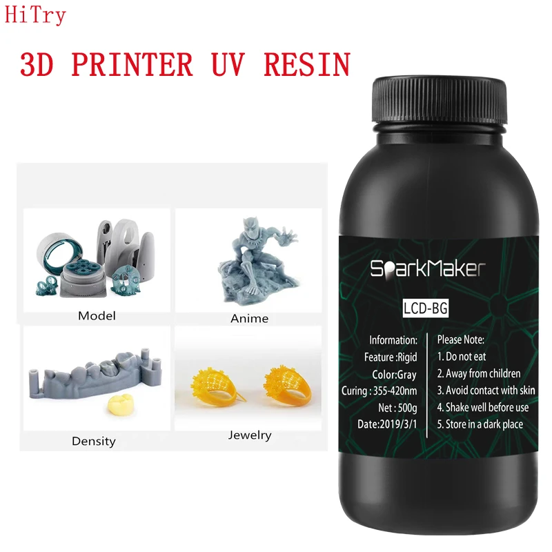 Sparkmaker 3d нити печатные материалы 3d принтер Смола УФ смолы 405nm УФ для фотополимера жидкости