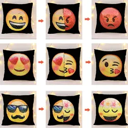 Изменение лицо Emoji Чехлы блестящая подушка со стразами случае cojin emoji новинка игрушки выродок антистресс игрушечные приколы шутки гаджет