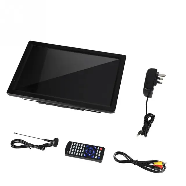 LEADSTAR 14″ Digital Portable USB TV Television 1080P PVR DC12V 110 – 220V UK Plug  HD Digital TV