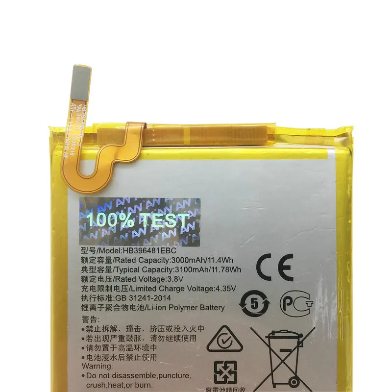 Батарея AVY HB396481EBC для Huawei Honor 5X G8 Ascend G7 Plus D199 сменные батареи мобильного телефона 3100