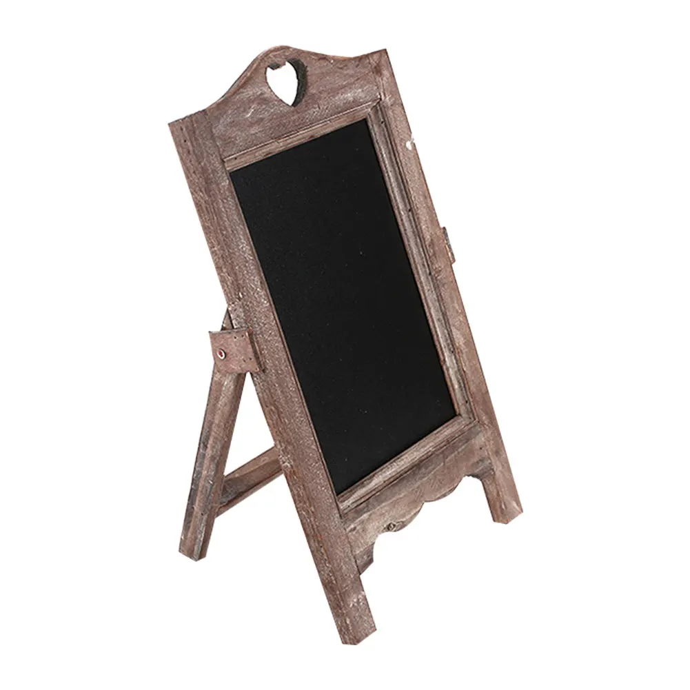 Wooden Small Blackboard Message Board Upright Home Restaurant Menu Card Desktop Cafe Multifunctional Decor Retro Nostalgia