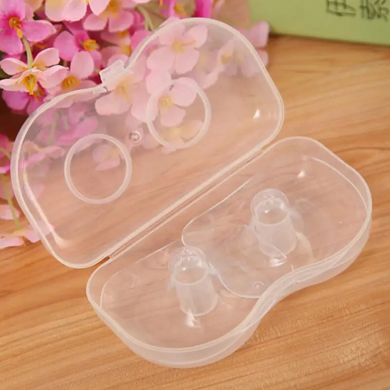 2pcs/pack Maternity Silica Gel Nipple Protector Shell Ultra-thin Silicone Nipple Breast Shield 5.5 cm X 2 cm