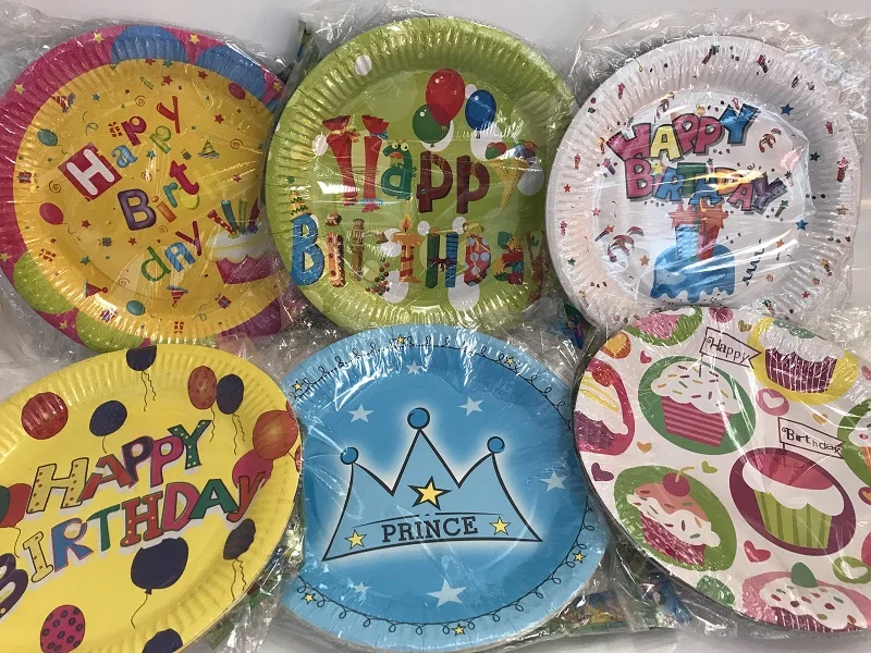 10pcs 9inch 23cm Disposable Plates Cups For Birthday Partycup cupscups for partycups