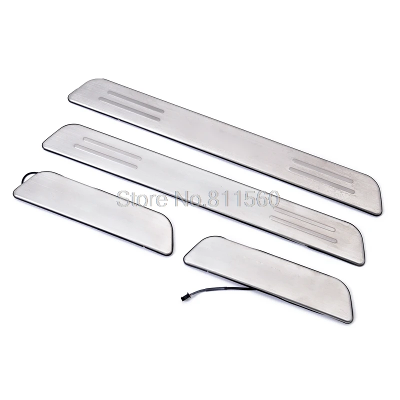 

For Mazda CX-5 2012 2013 2014 2015 LED light High Quality Stainless Steel Scuff Plate Door Sill Trims 4pcs auto model