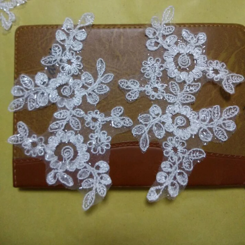 Small Venice Embroidered Lace Applique Lovely Lace Patch Flower Trim ...