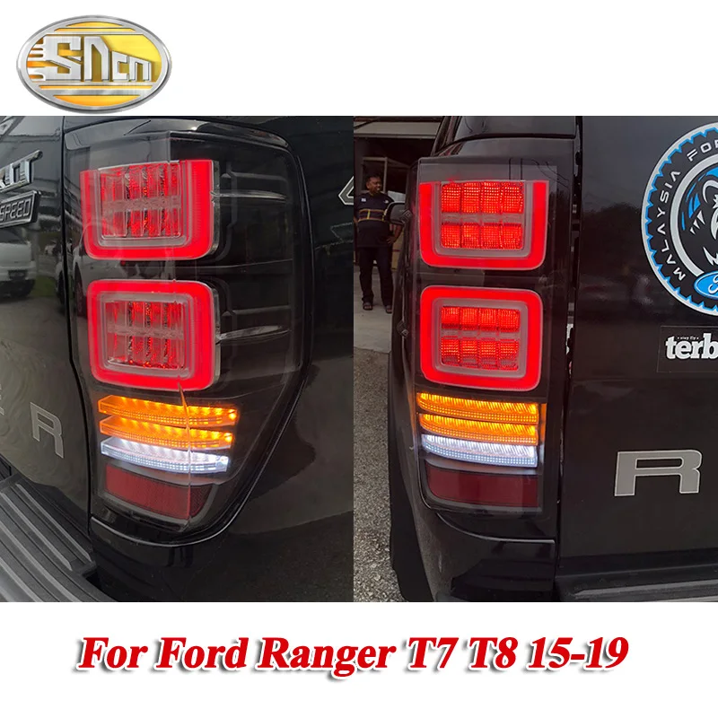

Rear Fog Lamp + Brake Light + Reverse Light + Dynamic Turn Signal Car LED Tail Light Taillight For Ford Ranger T7 T8 2015 - 2019