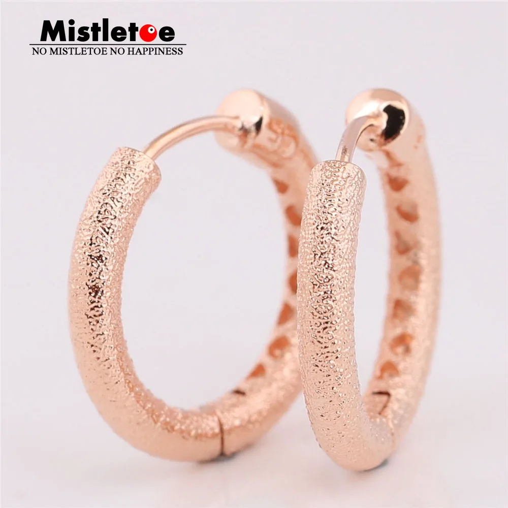 Аутентичные 925 пробы Серебряные Матовые блестящие серьги-кольца Mistletoe, европейские ювелирные изделия