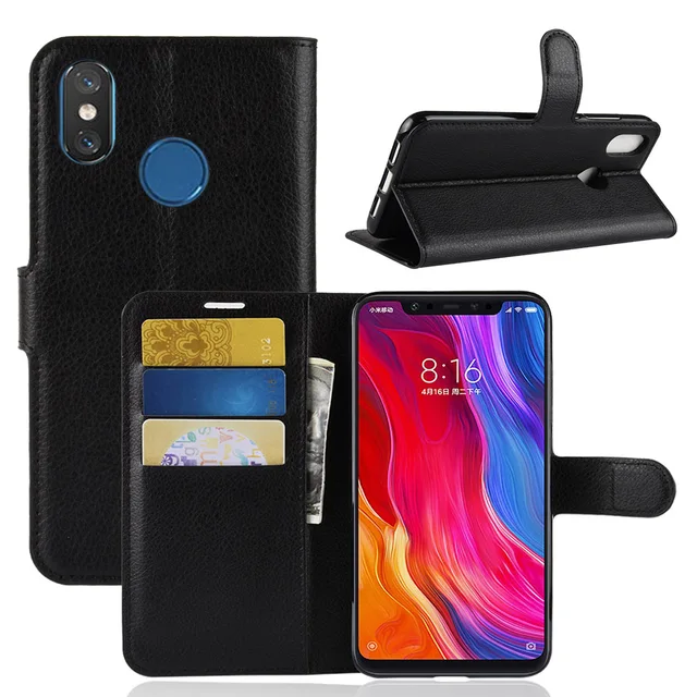 Best Price Leather Wallet Phone case For Xiaomi Redmi Note 4A 4X Mi 8 Folio Flip Full Body Case Cover with Kickstand Feature Card Slots