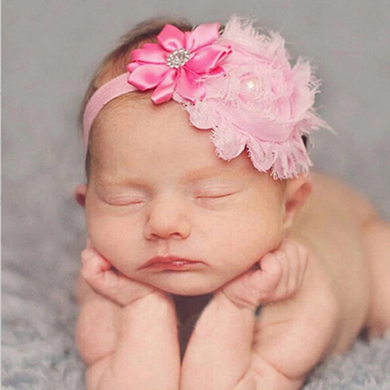 

hair bow Bowknot hair lace headbands infant girls large ribbon accessories - grain baby headband bow headbands W116
