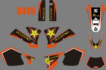 

3M 0419 Motorcycle Team Graphic & Backgrounds Decal Stiker Kits for KTM EXC 2003
