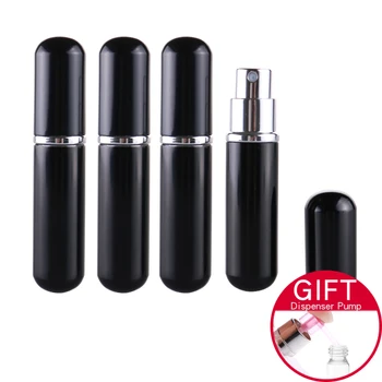100 pcs/lot 5 ML Black Portable Refillable Glass Perfume Bottle With Aluminum Sprayer Empty Cosmetic Parfum Vial For Traveler 100 pcs/lot 5 ML Black Portable Refillable Glass Perfume Bottle With Aluminum Sprayer Empty Cosmetic Parfum Vial For Traveler