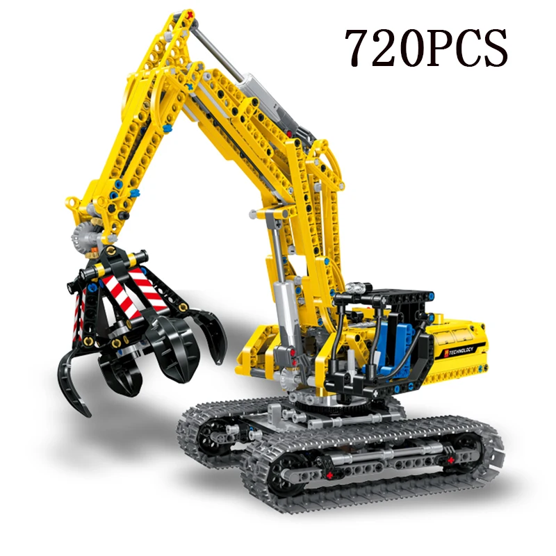 

Legoed technic Lepined City Construction Excavator grab Model kit speelgoed Building Block Brick Legoingly Toys Christmas Gift