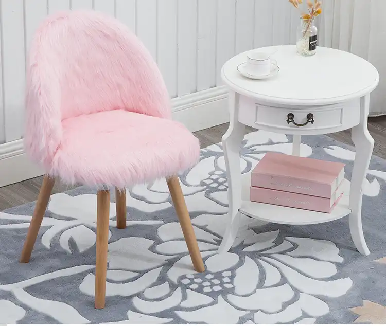 Nordic Creative Makeup Chair Girl Chair Bedroom Princess Pink Cute Stool Beauty Makeup Chair