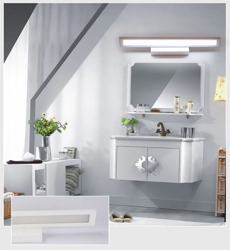 Светодиодный настенные лампы для ванной комнаты зеркальный свет водонепроницаемый современный акриловый настенный светильник 17 Вт освещение для ванной комнаты AC85-265V
