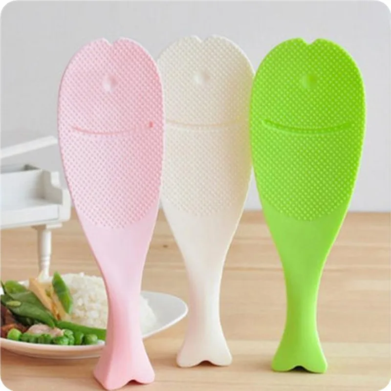 1 pz Coreano Creativo Cucchiaio di Riso Verticale Tipo di Pesce Non-bastone Cucchiaio di Riso Pesce-a forma di Cucchiaio