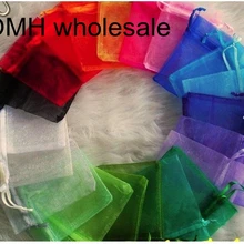 OMH 10pcs7x9, 10x12,10x15,11x16,15x20,17x23,13x18 см цветные рождественские упаковка мешки для ювелирных изделий, прозрачные подарочные мешочки на BZ08-20