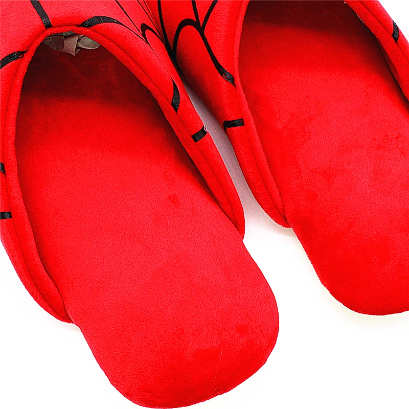 Пара домашних тапочек для мужчин, женщин и детей; коллекция года; сезон весна-осень; Цвет Красный; домашняя теплая короткая плюшевая резиновая нескользящая обувь